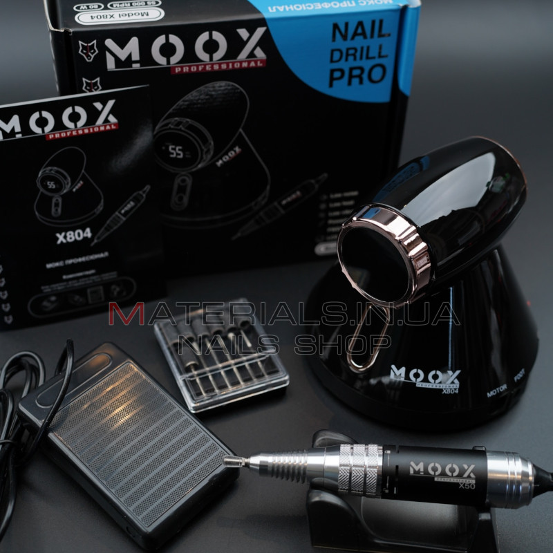 Фрезер Мокс X804 (Black) на 55 000 об/хв. та 80W. для манікюру та педикюру