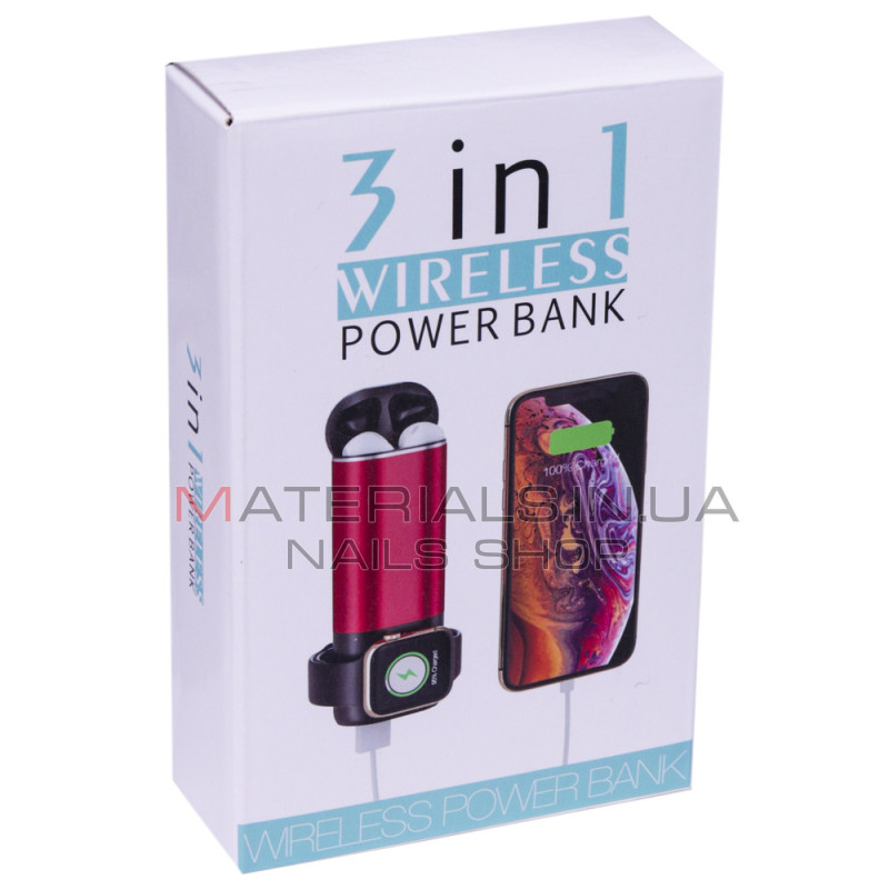 Power Bank, 5200 мА·год, бездротове заряджання, 3-в-1
