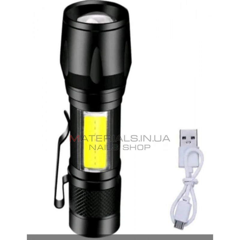Фонарь ручной Аккумуляторный LED 512 OSL/COB металл USB Фонарь ручной Аккумуляторный LED 512 OSL/COB металл USB
