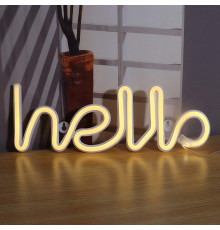 Ночной светильник — Neon Sign — Hello