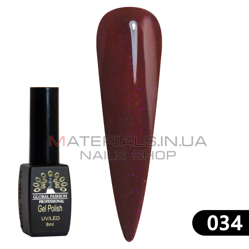 Гель лак BLACK ELITE 034, Global Fashion 8 мл