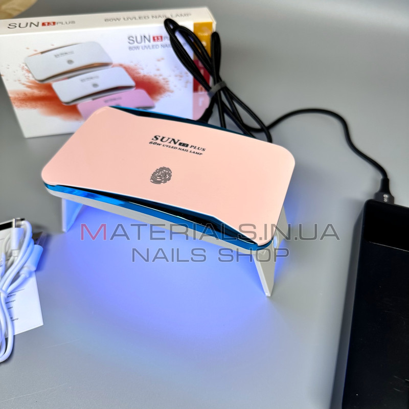 UV LED Лампа Sun 13 plus, 60Вт працює від Power Bank