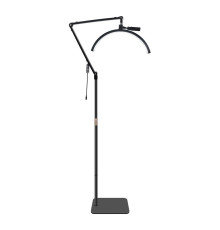 Безтіньова LED-лампа HD-M40X, 36 Вт, 145-187 см, чорний колірна температура 3200-5600 K, 50 см, світло:238 головка лампи зі сплаву + металева опора