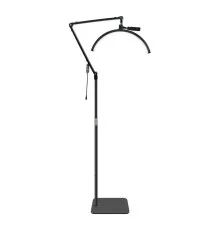 Безтіньова LED-лампа HD-M40X, 36 Вт, 145-187 см, чорний колірна температура 3200-5600 K, 50 см, світло:238 головка лампи зі сплаву + металева опора