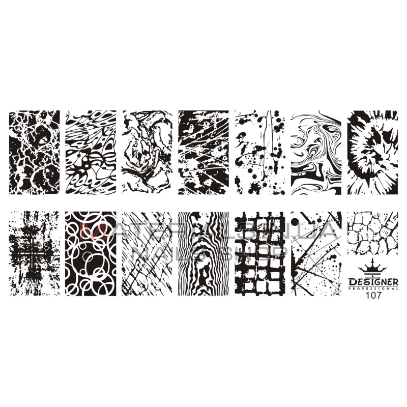 Диск для стемпінгу Designer металевий (12x6 см) №107