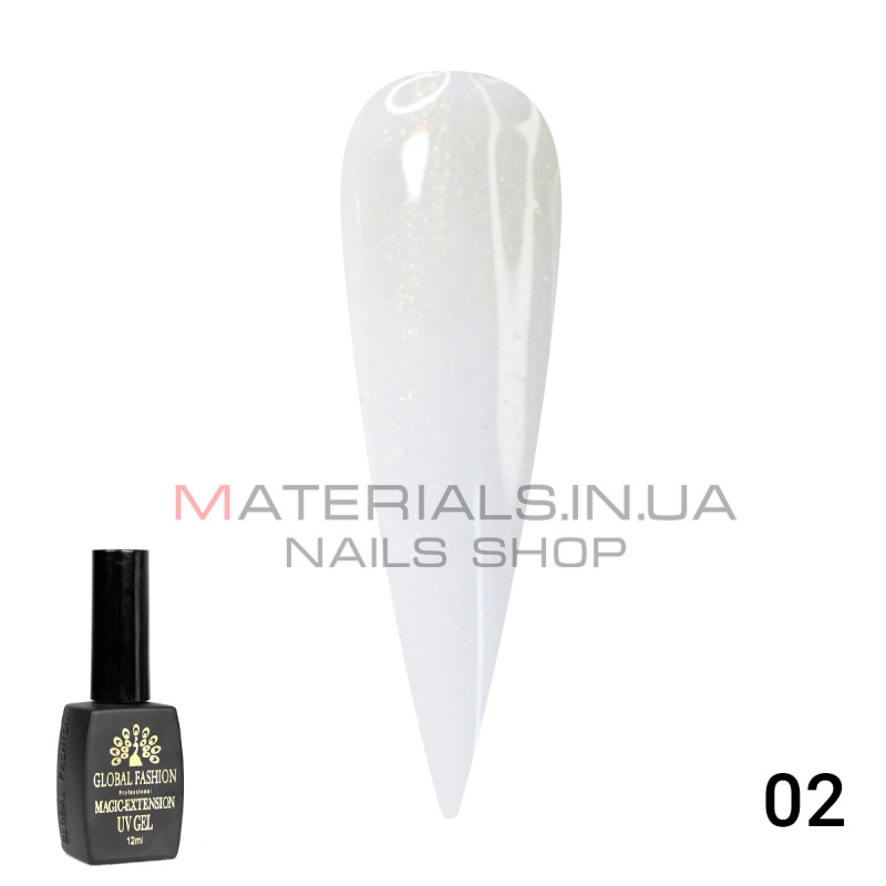 Гель Global Fashion із шиммером Magic-Extension 12мл №02