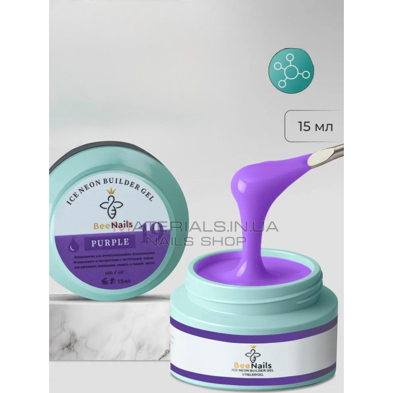 Ice Neon Builder Gel №19 Bee Nails, 15 ml