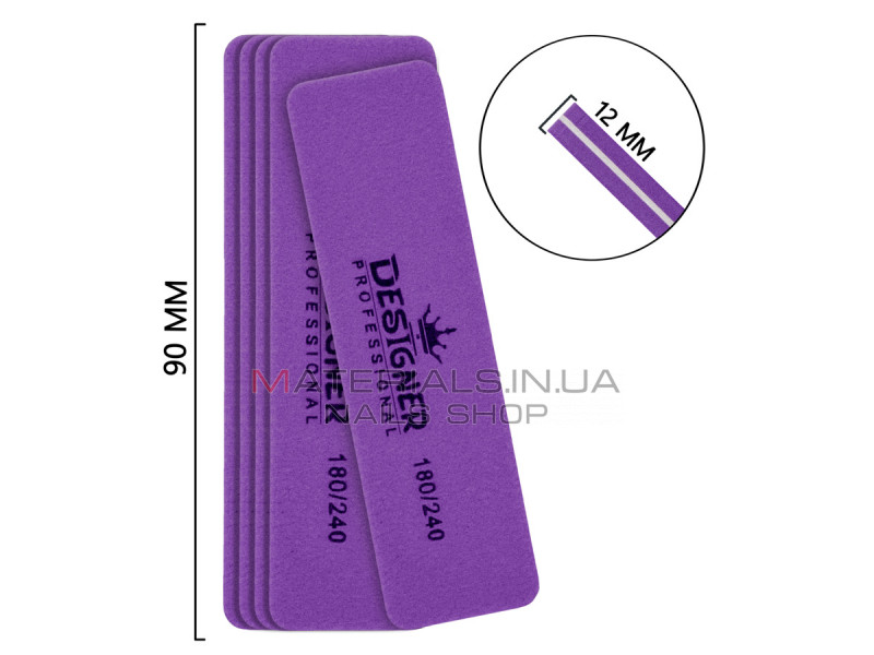 Упаковка бафов Designer 20шт мини квадрат 9см 180/240 - фиолетовый