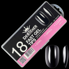 Fast gel tips №18 (Oval, small size) - Гелеві типси Дизайнер