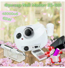 Фрезер для манікюру Nail Master ZS 601 65 Вт 45000 оборотів, манікюрний фрезер білий оригінал