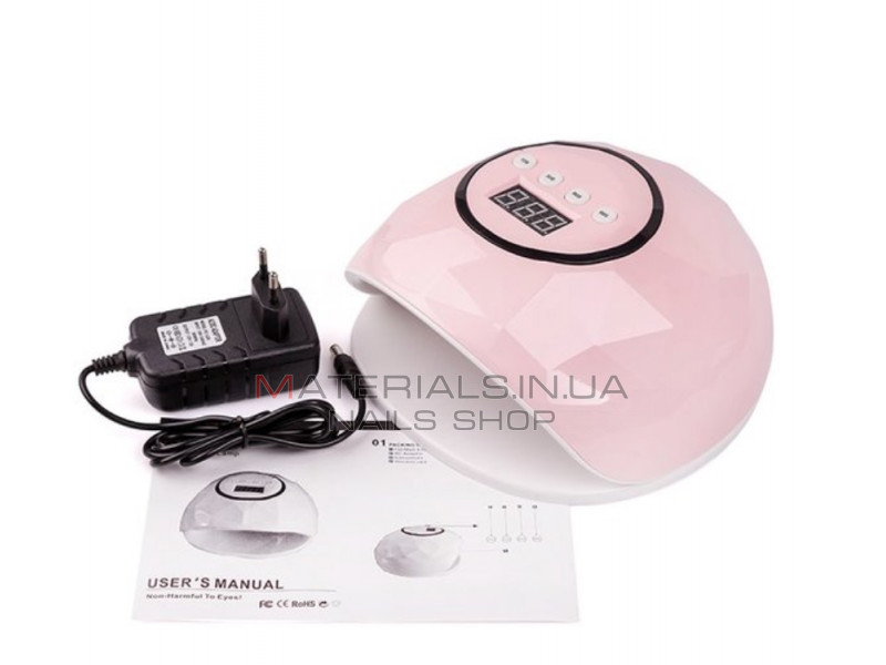 Лампа для манікюру UV LED SUN F5, Рожева, 72Вт