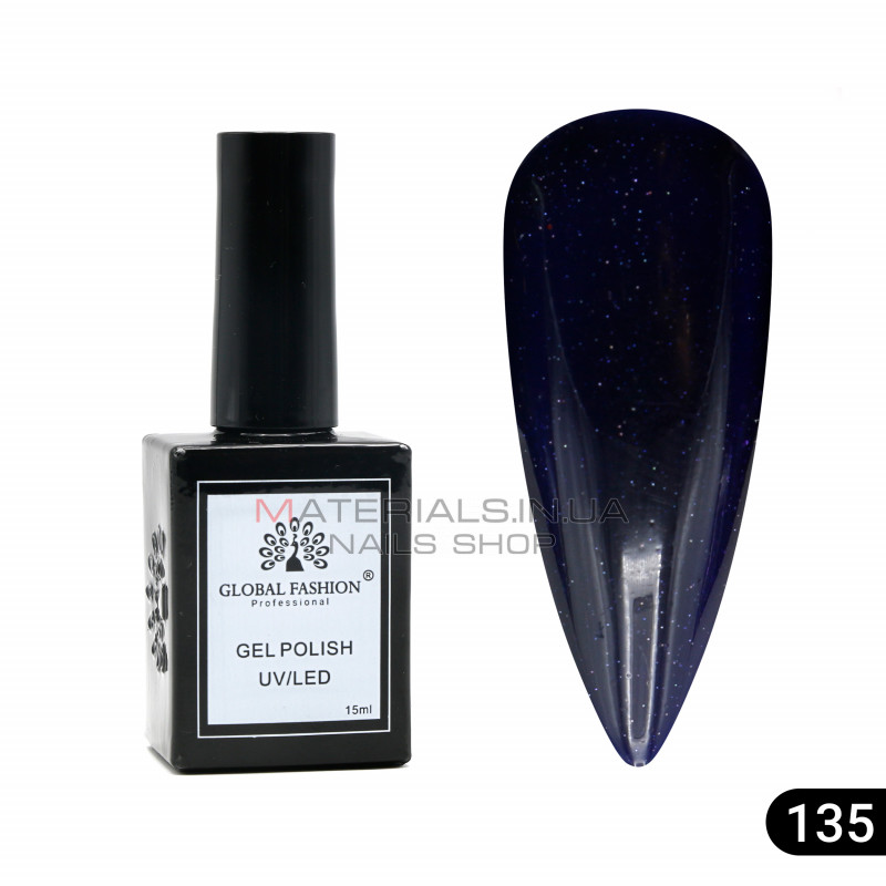 Гель лак Global Fashion, Gel polish 15 ml, 135