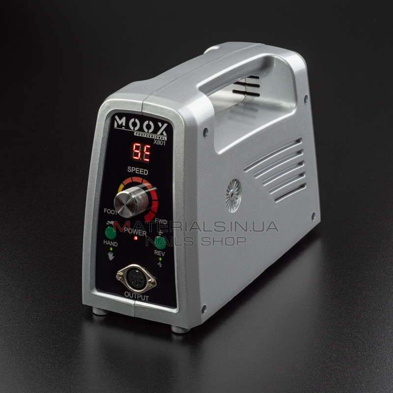 Фрезер Мокс X801 (Срібло) на 55 000 об/хв. та 80W. для манікюру та педикюру