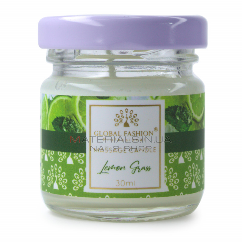 Массажная свеча Global Fashion, 30 ml, Lemon Grass Массажная свеча Global Fashion, 30 ml, Lemon Grass