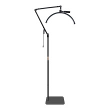 Безтіньова LED-лампа HD-M40X, 36 Вт, 145-187 см, чорний колірна температура 3200-5600 K, 50 см, світло:238 головка лампи зі сплаву + металева опора