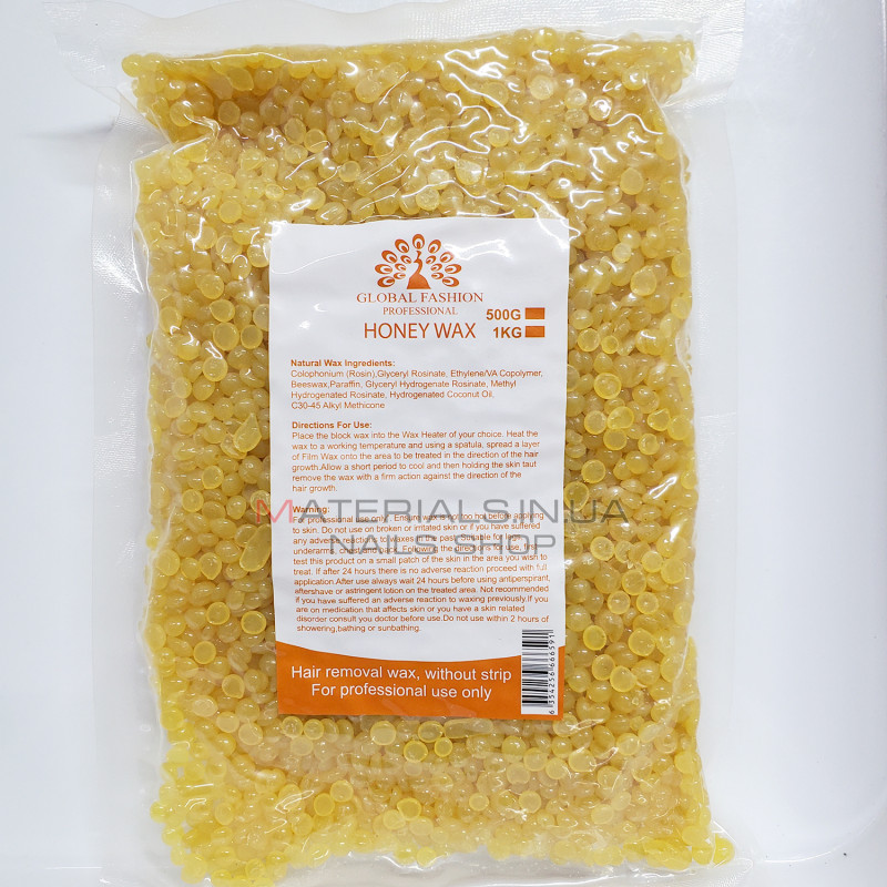 Віск у гранулах Global, 500г Honey Віск у гранулах Global, 500г Honey