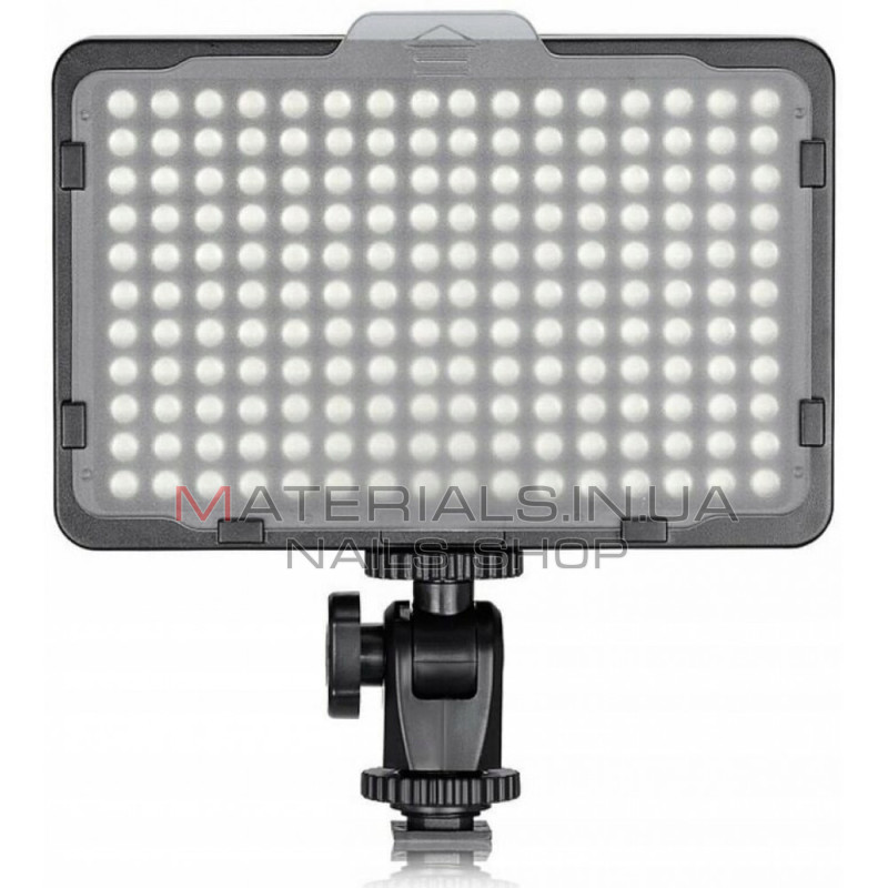Накамерный видеосвет LED — PT-176S   2 COLORS (11W/1320LM/LED176 PCS/3200K-5600K)LED DISPLAY +Battery F550/7.2V/2400Mah+Charger