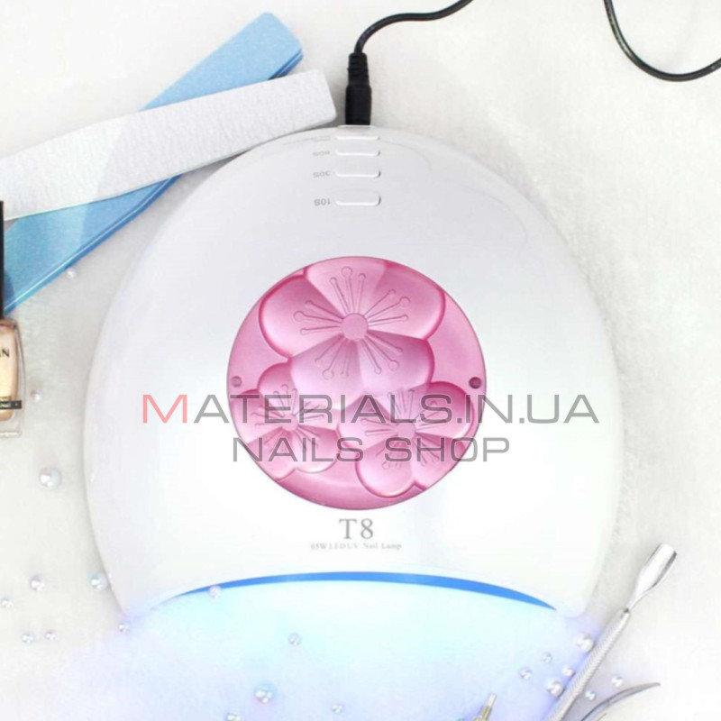 Гібридна лампа UV LED SUN T8, Рожева, 65 Вт