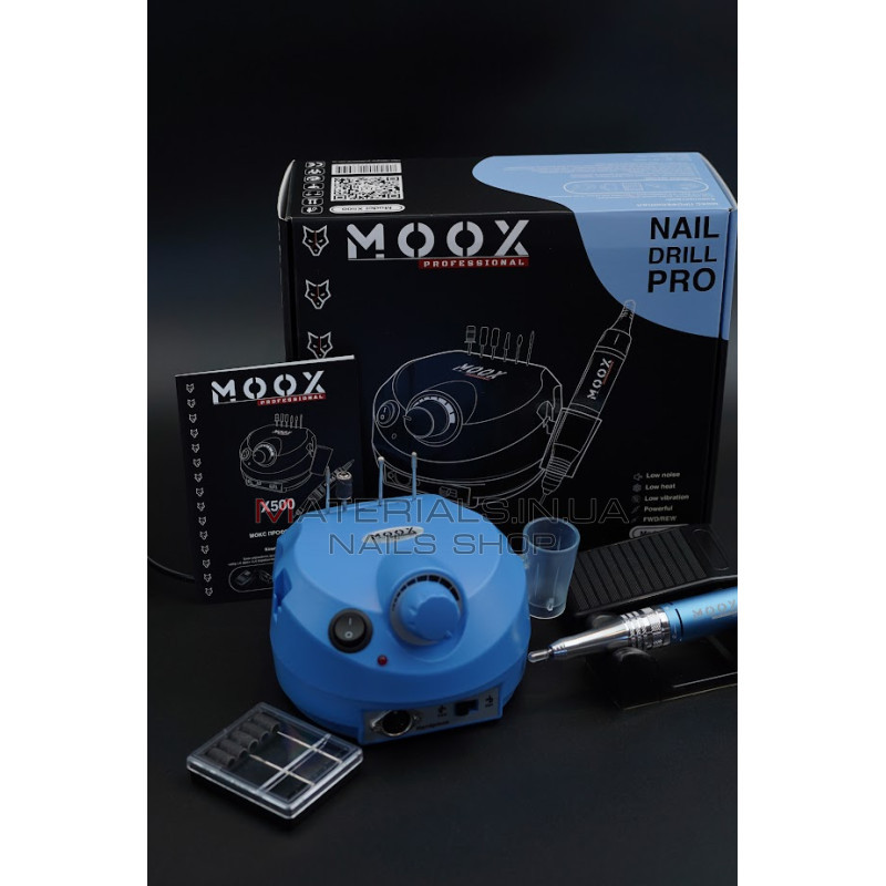 Фрезер Мокс X500 (Sky blue) на 45 000 об/хв. та 65W. для манікюру та педикюру