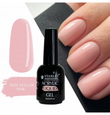 Жидкий акригель для ногтей Starlet Professional, 15 мл, Med Yellow Pink