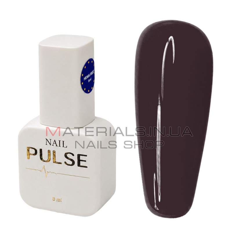 Гель-лак NAIL PULSE Gel Polish №67, 8 мл вітражний темний баклажан