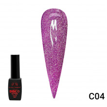 Гель лак Disco Gel Polish, Global Fashion, светоотражающий, 8 мл C04
