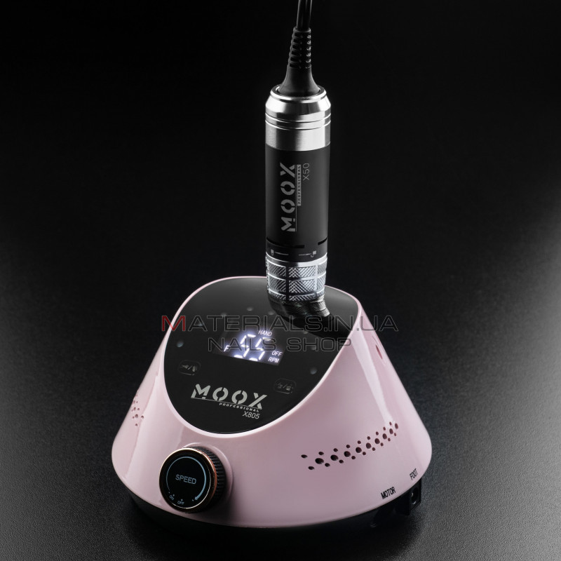 Фрезер Мокс X805 (Pink) на 55 000 об./мин. и 80W. для маникюра и педикюра Фрезер Мокс X805 (Pink) на 55 000 об./мин. и 80W. для маникюра и педикюра