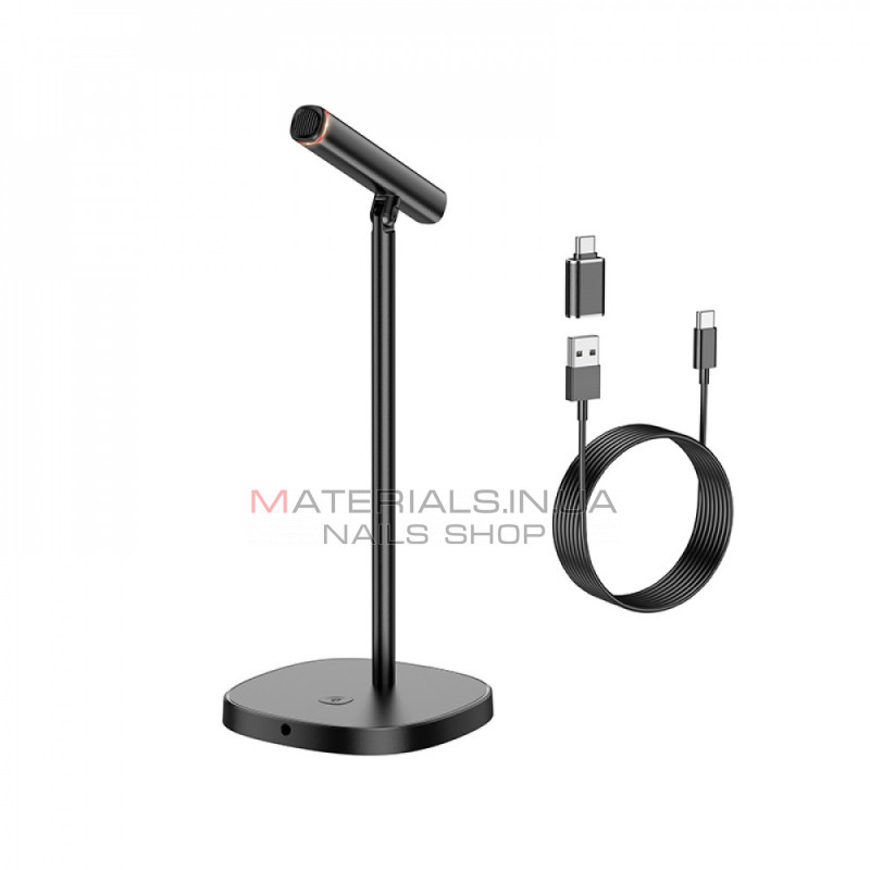 Desktop Microphone Hoco L16 Mike USB — Black Desktop Microphone Hoco L16 Mike USB — Black