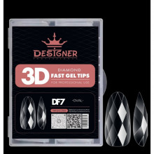Diamond Fast Gel Tips (DF7 Oval) - гелеві типси Дизайнер 120 шт/уп
