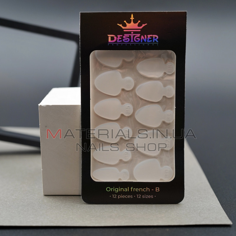 Nail Molds 12шт. (Original french - B) - Силіконові молди різних розмірів для дизайну нігтів та французького манікюру Дизайнер