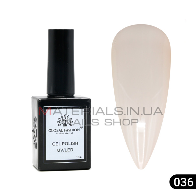 Гель лак Global Fashion, Gel polish 15 ml, 36