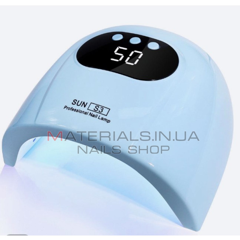 UV LED Лампа Sun S3, 88Вт працює від Power Bank, блакитна