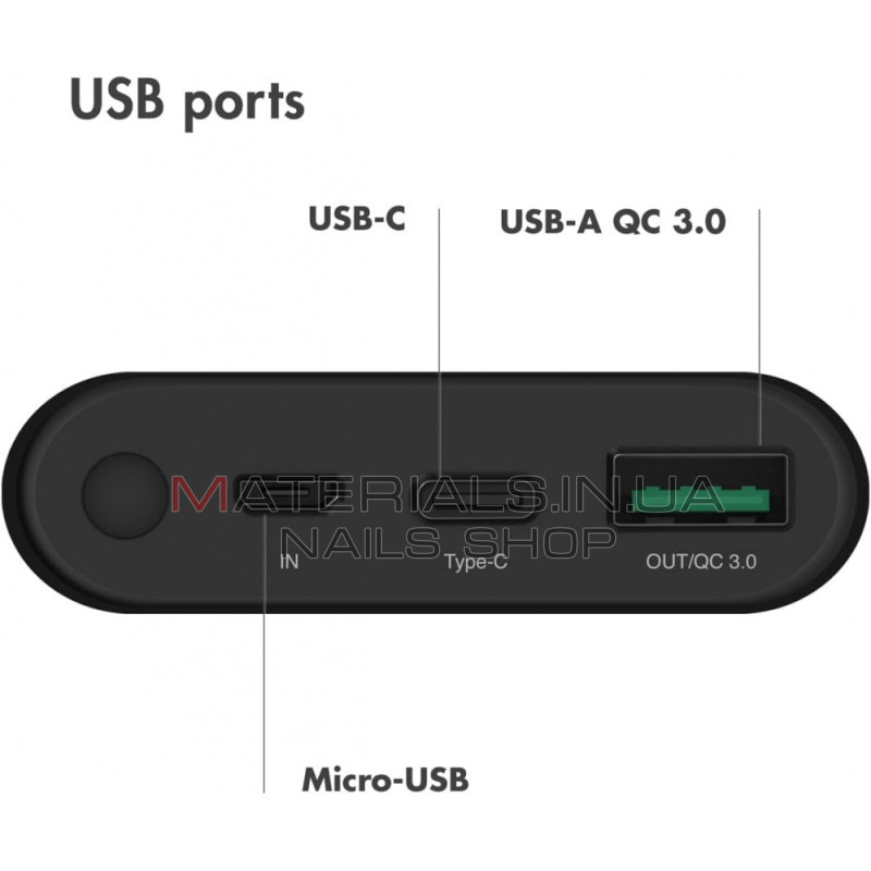 Power Bank Imoshion, 10000 мА·год — Black