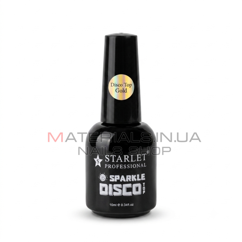 Финишное светоотражающее покрытие Starlet Sparkle Disco Top Gold 10ml