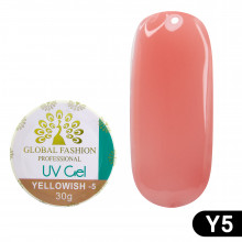 Гель для наращивания ногтей, камуфляж-5, Global Fashion Yellowish-5, 30 г