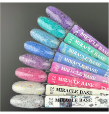 Цветная база Miracle base 236 Дизайнер (9 мл.) - с черной, серебряной и цветной поталью