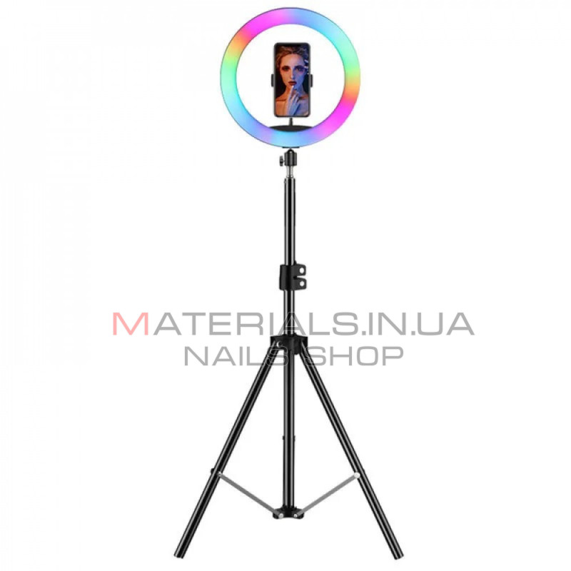 Кільцева LED-лампа LJJ-36, RGB, 36 см, 14″, 192 світлодіодів, 39 RGB