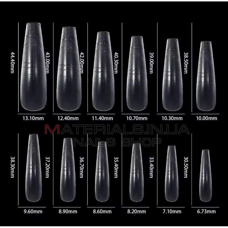 Fast Gel Tips MT1 (Multiforms) - типси гелеві Дизайнер 120 шт/уп