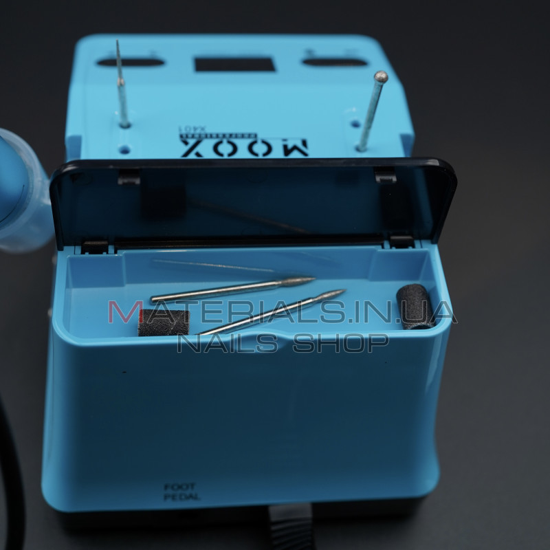 Фрезер Мокс X401 (Light blue) на 50 000 об/хв. та 70W. для манікюру та педикюру