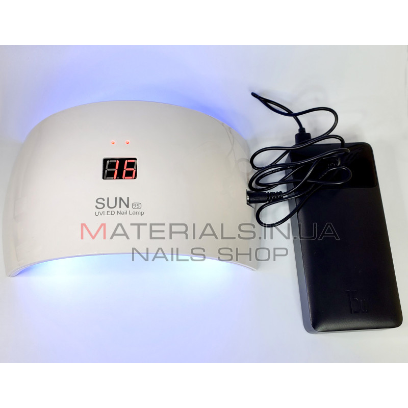 UV LED Лампа Sun 9s, 24Вт працює від Power Bank