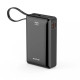Power Bank Rixus RXPB02B, 20000 мА·год, 22,5 Вт, вбудований кабель USB-C