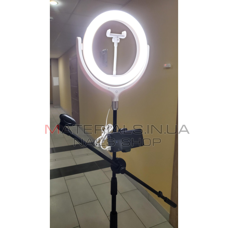 Кільцева лампа Ring Light Kit F-539A, працює від Power Bank