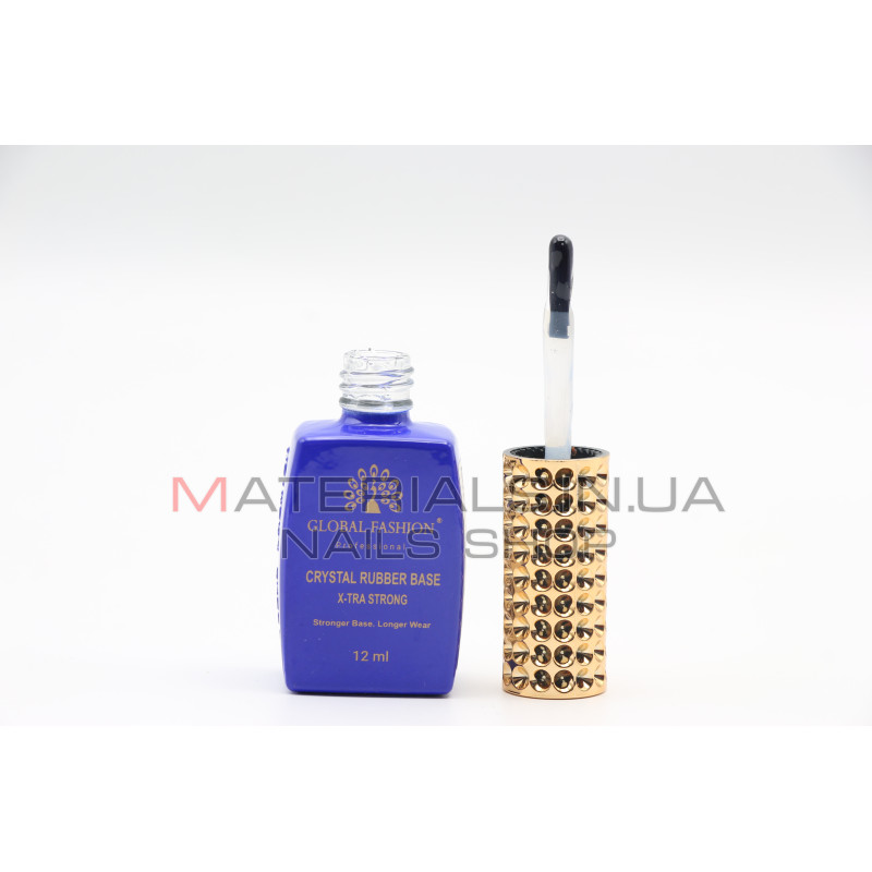 База для гель лаку Global Fashion, Crystal Rubber Base X-TRA Strong 12 мл