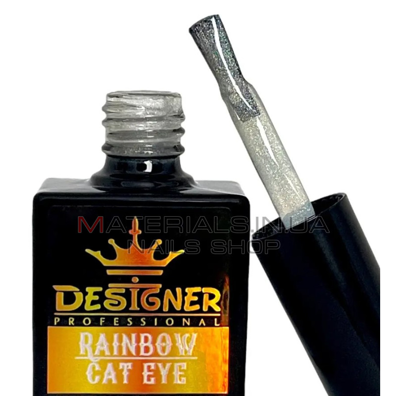 Гель лак Rainbow Cat Eye Дизайнер для нігтів (голографічний, котяче око), 9 мл.
