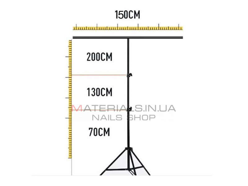 Подставка для фотофона 2 м + перекладина 1,5 м + 2 зажима + сумка (без экрана задней группы)