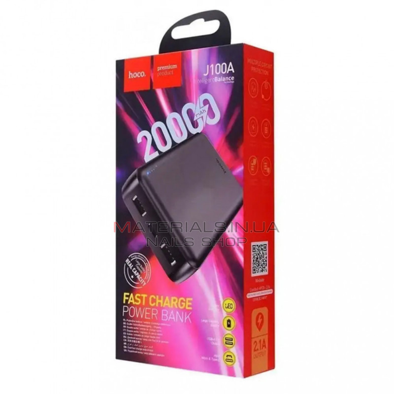 Power Bank 20000 mAh — Hoco J100A — Black Power Bank 20000 mAh — Hoco J100A — Black
