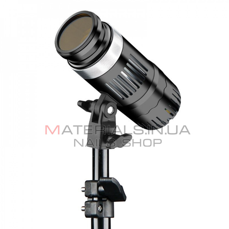 Студійний LED-прожектор YM-80, RGB, 18 × 7,5 см, RGB, 5 колір, 3200 K-6500 K, пульт ДК