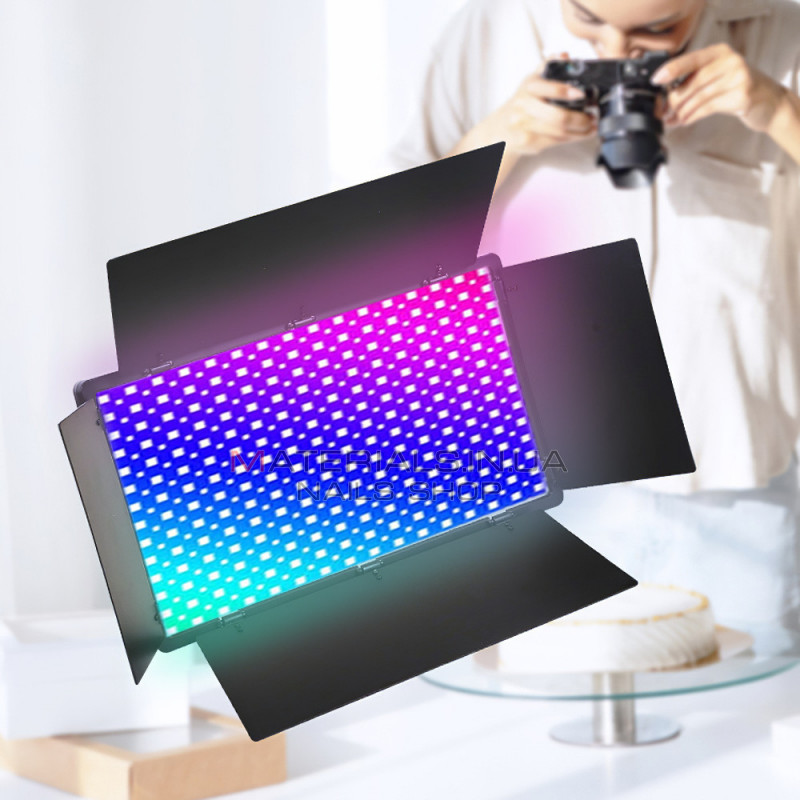 Лампа видеосвет LED Pro 600 RGB I panel light I 2 battery(4400mAh) I charger I carry bag I Remote Лампа видеосвет LED Pro 600 RGB I panel light I 2 battery(4400mAh) I charger I carry bag I Remote