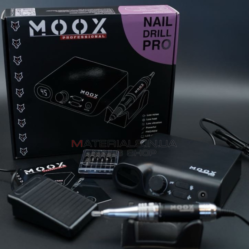 Фрезер Мокс X100 (Black) на 45 000 об/хв. та 70W. для манікюру та педикюру Фрезер Мокс X100 (Black) на 45 000 об/хв. та 70W. для манікюру та педикюру