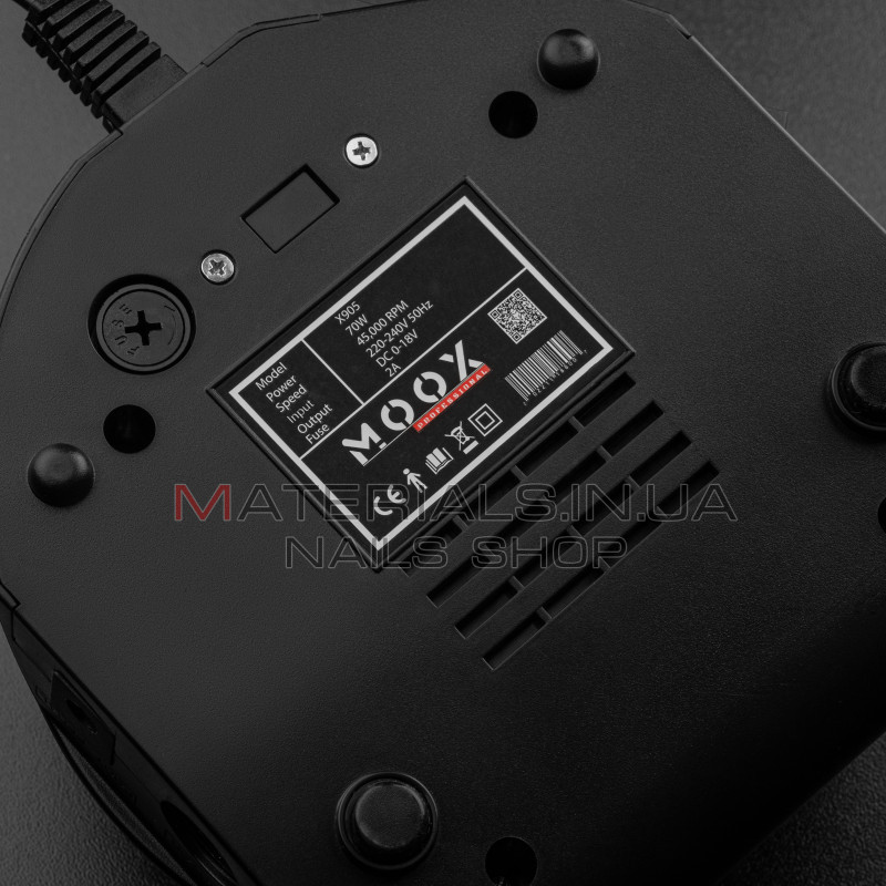 Фрезер Мокс X905 (Чорний) на 45 000 об/хв. та 70W. для манікюру та педикюру